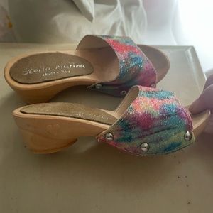 Little girls wedge sandal from Italy